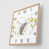 Igel-Wohngestaltung Quadratische Wanduhr (Winkel)