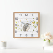 Igel-Wohngestaltung Quadratische Wanduhr (Zuhause)