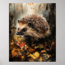 Igel Woodland Animal Art Print Poster