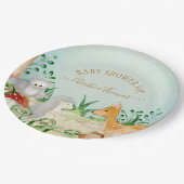 Igel Woodland Creatures Fox Deer Baby Shooter Pappteller (Schrägansicht)