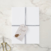 Igel Woodland Forest Baby Dusche Geschenkanhänger (Mit Garn)