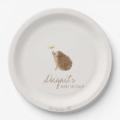 Igel Woodland Forest Baby Dusche Pappteller (Vorderseite)