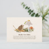 Igel Woodland Pilzbücher für Babydusche Einladung (Stehend Vorderseite)