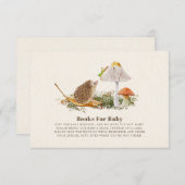Igel Woodland Pilzbücher für Babydusche Einladung (Vorne/Hinten)