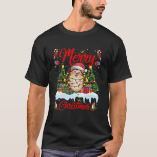 Igel Xmas Tree Lighting Weihnachtsmannmütze T-Shirt