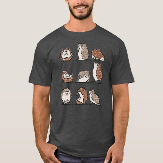 Igel-Yoga lustige Freunde T-Shirt (Vorderseite)