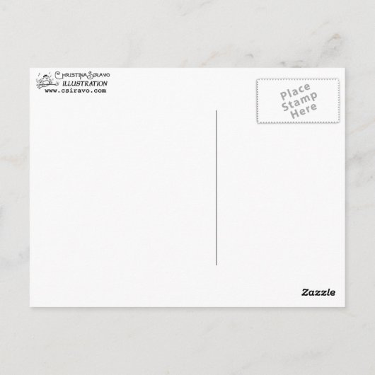 Igel Yum Postkarte (Rückseite)