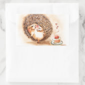 Igel Yum! Rechteckiger Aufkleber (Tasche)