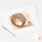 Igel Yum! Rechteckiger Aufkleber (Umschlag)