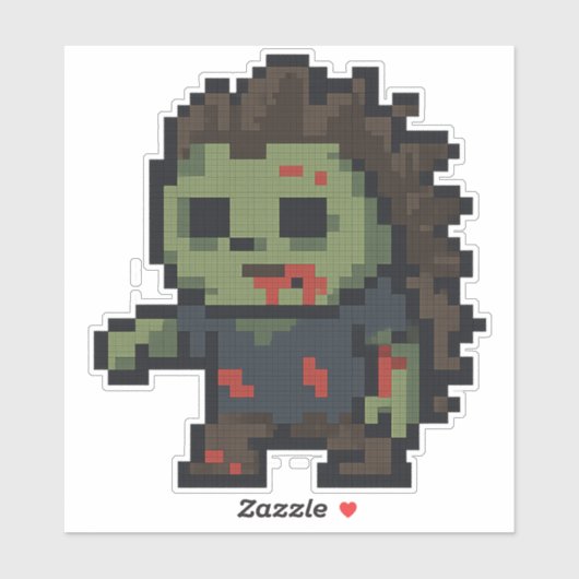 Igel Zombie 6x6 Aufkleber (Blatt)