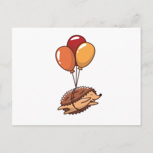Igelballons Postkarte (Vorderseite)