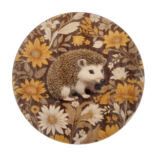 Igelbraun floral William Morris inspiriert Schneidebrett