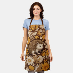 Igelbraun floral William Morris inspiriert Schürze