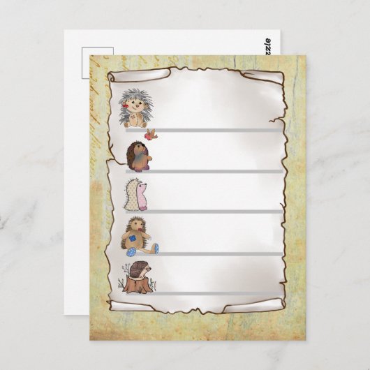 Igelchen Postkarte (Vorne/Hinten)