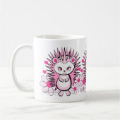 Igels-Girly niedliches Rosa Kaffeetasse (Links)