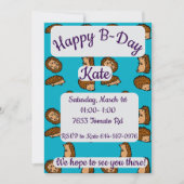 Igels Happy Birthday Einladung (Vorderseite)