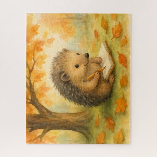 Igels Herbstschreiben Puzzle (Vertikal)