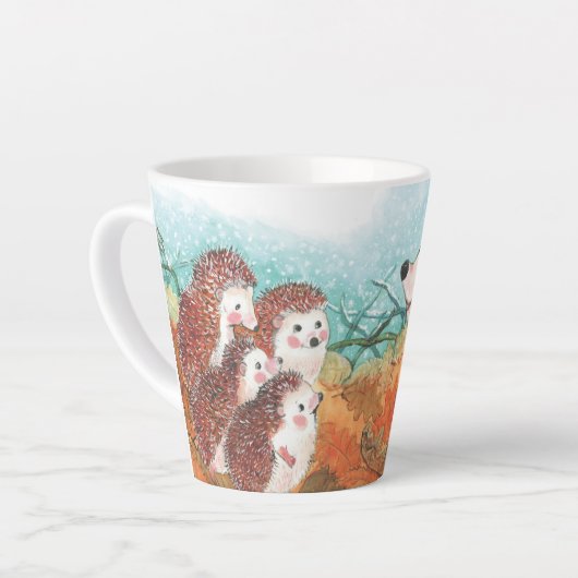 Igels Illustration kleine Latte-Tasse Milchtasse (Linke Ecke)