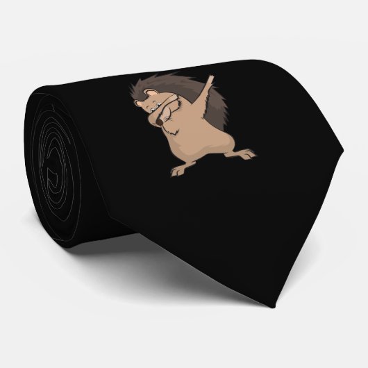 Igels-Klecks-Pose - betupfendes Krawatte (Gerollt)