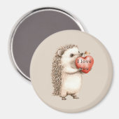 Igels mit Herz Liebe Magnet (Vorderseite/Rückseite)