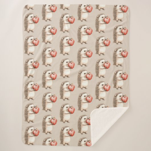 Igels mit Herz Liebe Sherpadecke (Vorderseite)