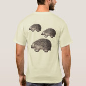 Igels-Parade - drei Igel T-Shirt (Rückseite)