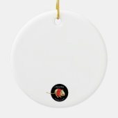 Igels-Schlitten-Feiertags-Verzierung Keramikornament (Hinten)