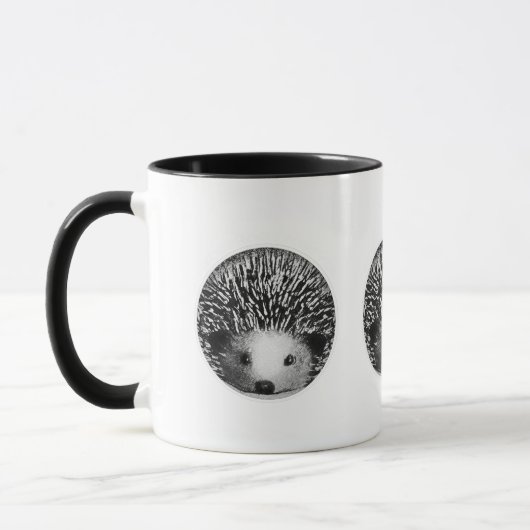 Igels-schwarze u. weiße Tasse (Links)