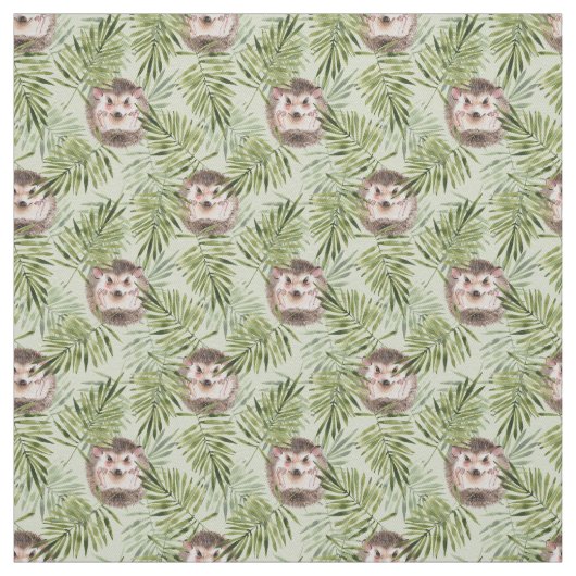 Igels- und Grün-Blätter Stoff (Muster)