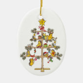 Igels-Weihnachtsbaum Keramikornament (Vorne)