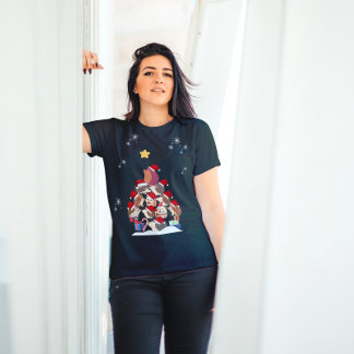 Igels Weihnachtsbaum Santa Caps T-Shirt