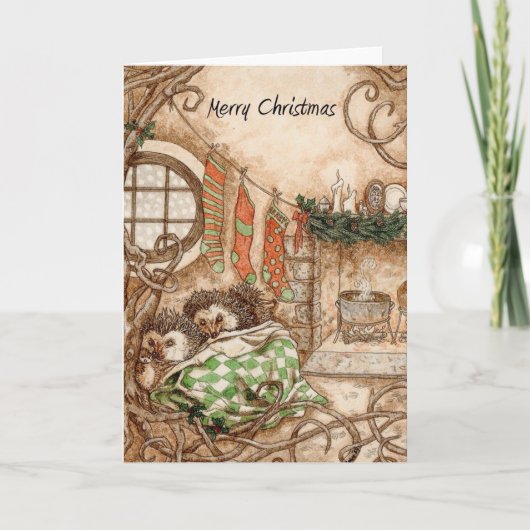 Igels-Weihnachtskarte - Teil 2 Feiertagskarte (Vorderseite)