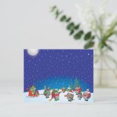 Igels Weihnachtsmagie Feiertagspostkarte (Stehend Vorderseite)