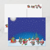 Igels Weihnachtsmagie Feiertagspostkarte (Vorne/Hinten)