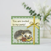 Igelsgeburtstagseinladung Einladung (Stehend Vorderseite)