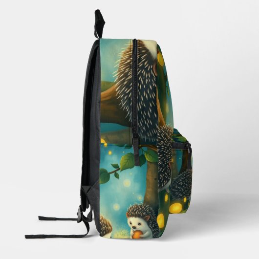  Igelzauber im Lichterwald Bedruckter Rucksack (Links)