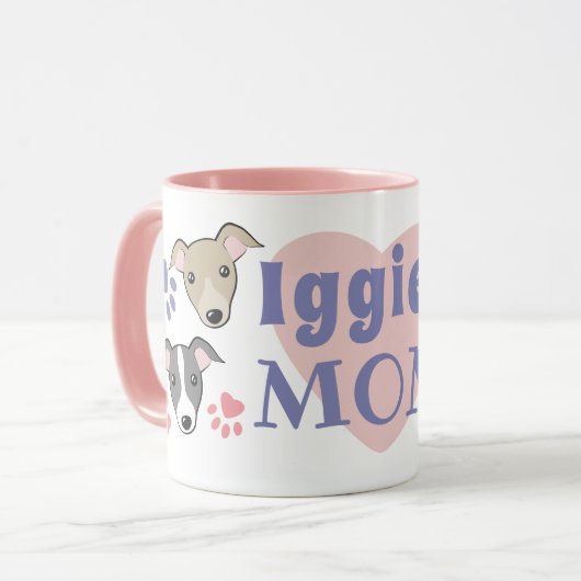 Iggies Dog Mama Italienischer Windhund Niedlicher Tasse (Vorderseite Links)