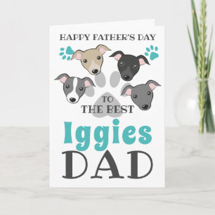 Iggies Hund Papa Italienisches Windspiel Süß Vater Karte