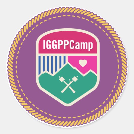 IGGPPCamp Abzeichen Sticker (Vorderseite)