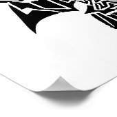 Iggy, der Aztekischer Stil Abstract Healing Eagle Poster (Ecke)