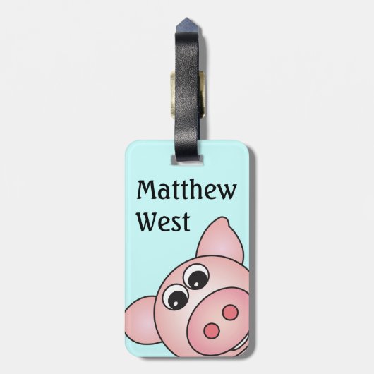 Iggy der Piggy Taschen-Umbau Gepäckanhänger (Rückseite vertikal)