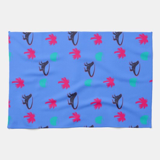 Iggy in der Küche Geschirrtuch (Horizontal)