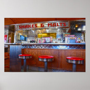 Iggy's Diner Innenraum, Carthage, Missouri Poster