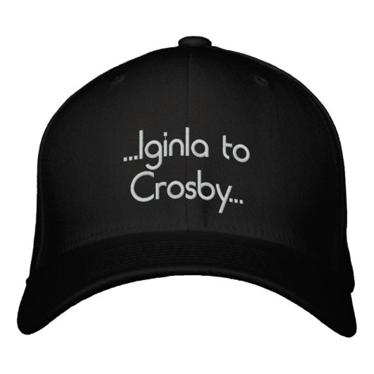 Iginla nach Crosby Bestickte Baseballkappe (Vorderseite)