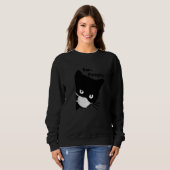 Igitt Leute Black Cat Maske Quarantäne Sweatshirt (Vorne ganz)