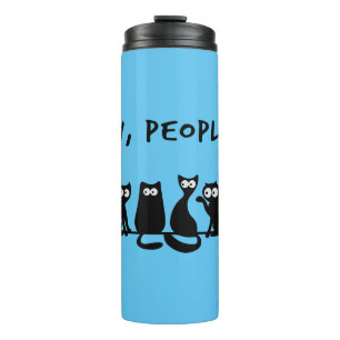 Igitt Leute Lustige Miauende Schwarze Katzen Thermosbecher