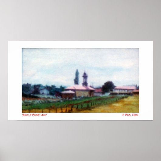 Iglesia de Centulle (Lugo) Poster (Vorne)