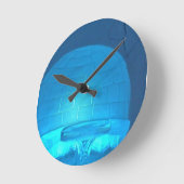 Igloo Room at Hotel de Glace, Quebec, Canada Runde Wanduhr (Winkel)