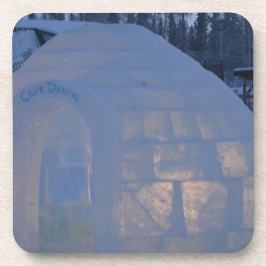 Iglu-Gebäudewasser-Kristallkompression Untersetzer (Vorderseite)