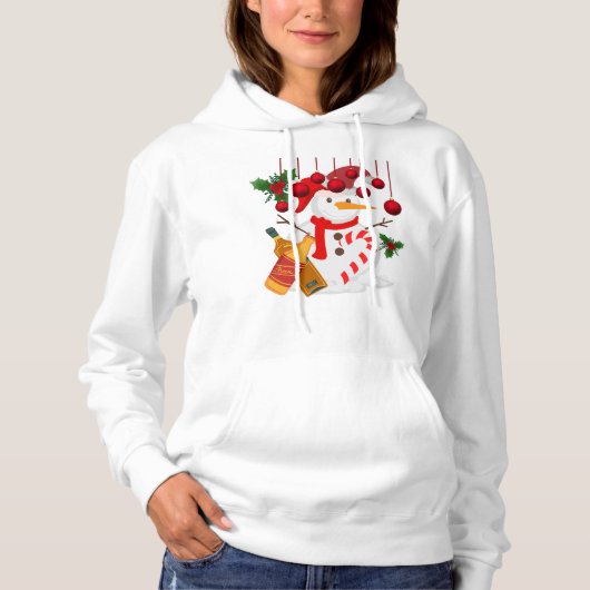 Iglu mit Bier - Funny Christmas Hoodie (Vorderseite)